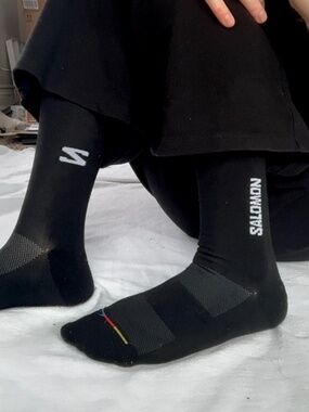 Salomon Socks — 3 Pairs — White & Black